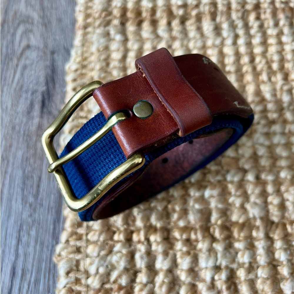 Polo Ralph Lauren Canvas and Leather Belt - Size 32